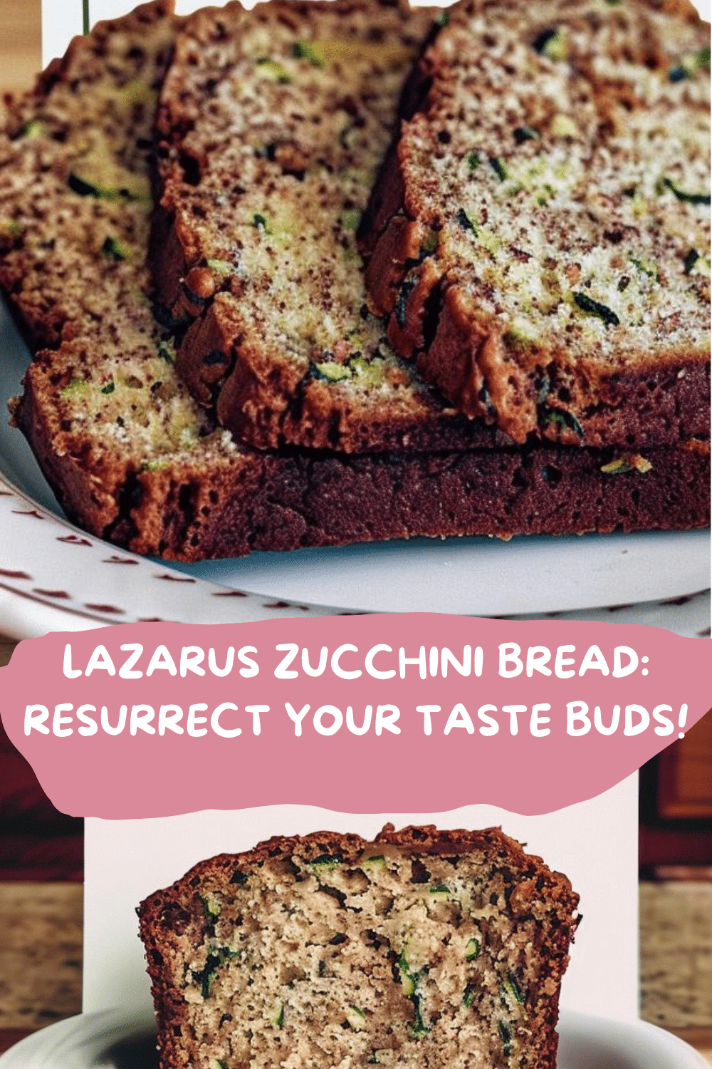 Vegan Zucchini Bread with Nut Topping Vegan Lazarus Zucchini Bread topped with nuts