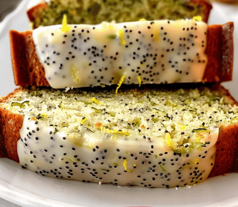 Perfectly Sliced Citrus Loaf Easy Lemon Poppy Seed Zucchini Bread