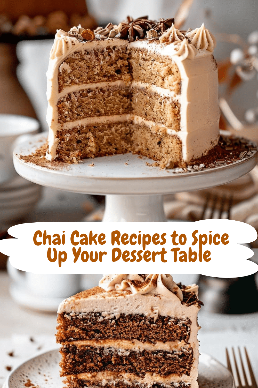 Thanksgiving Chai Cake Art Decorative Chai Cake for Thanksgiving