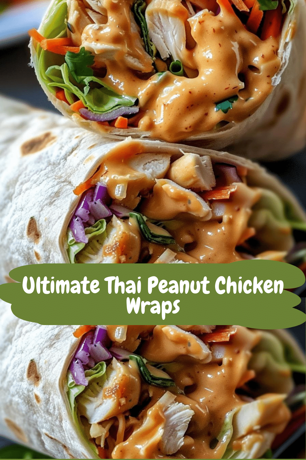 Quick Thai Chicken Wraps Recipe Easy Thai Peanut Chicken Wraps with Sauce and Herbs
