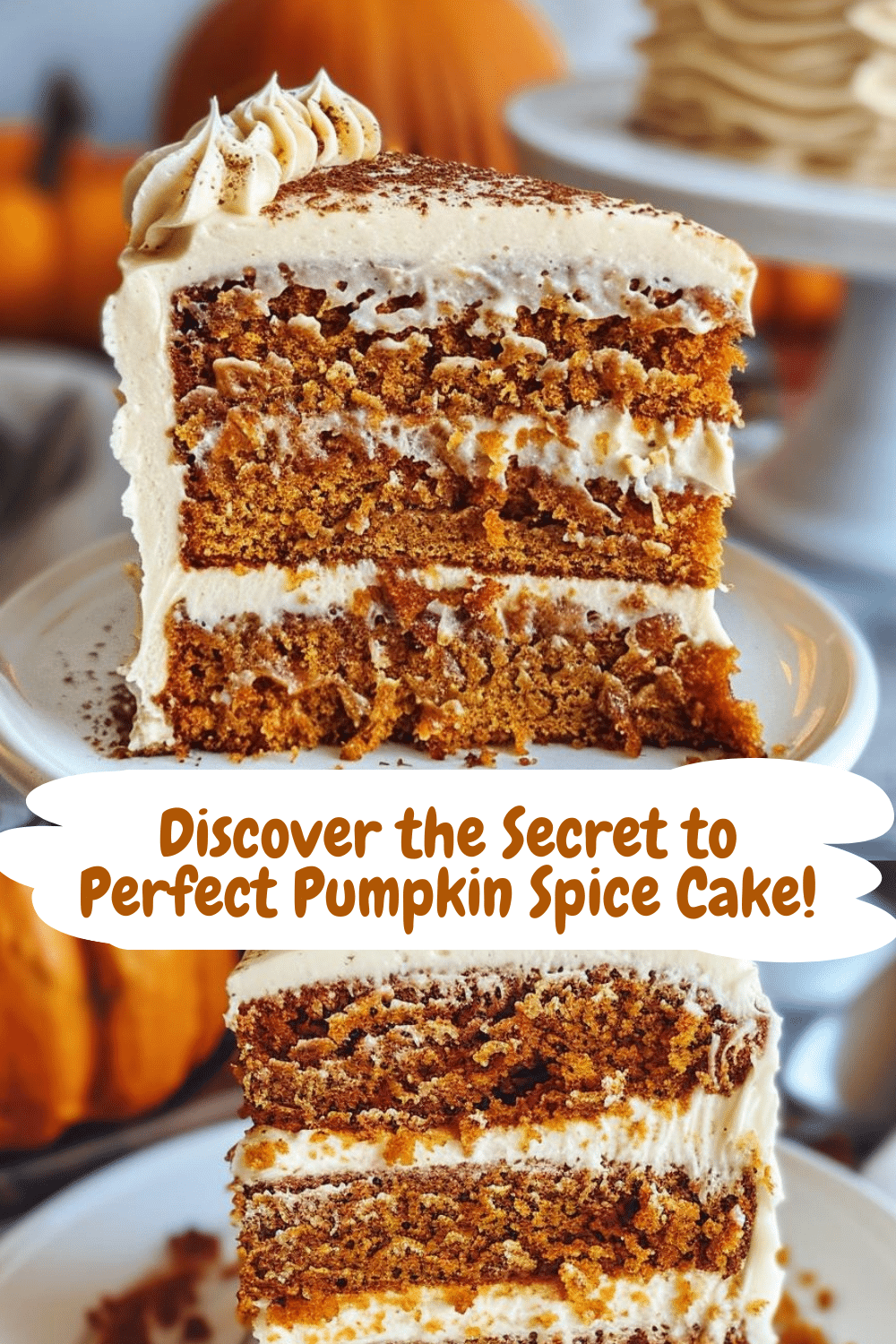 Layered Pumpkin Spice Cake Layered Pumpkin Spice Cake with a delightful autumn flavor