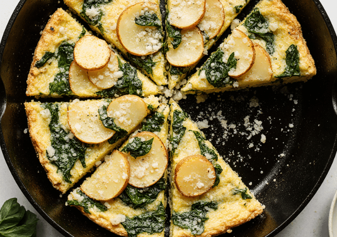 Simple and Savory Potato & Spinach Frittata