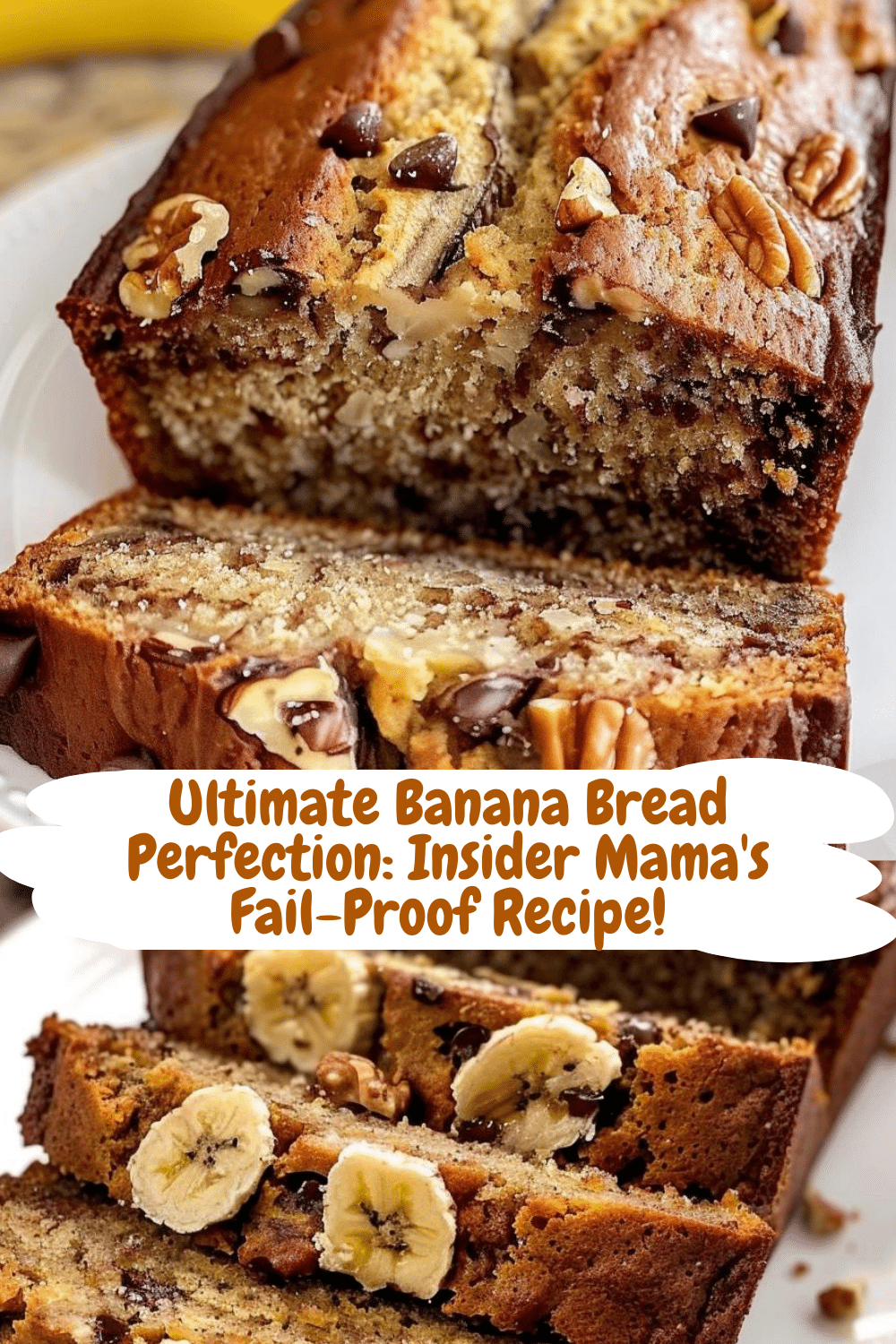 Chocolate Chip Banana Loaf Best moist banana bread with chocolate chips