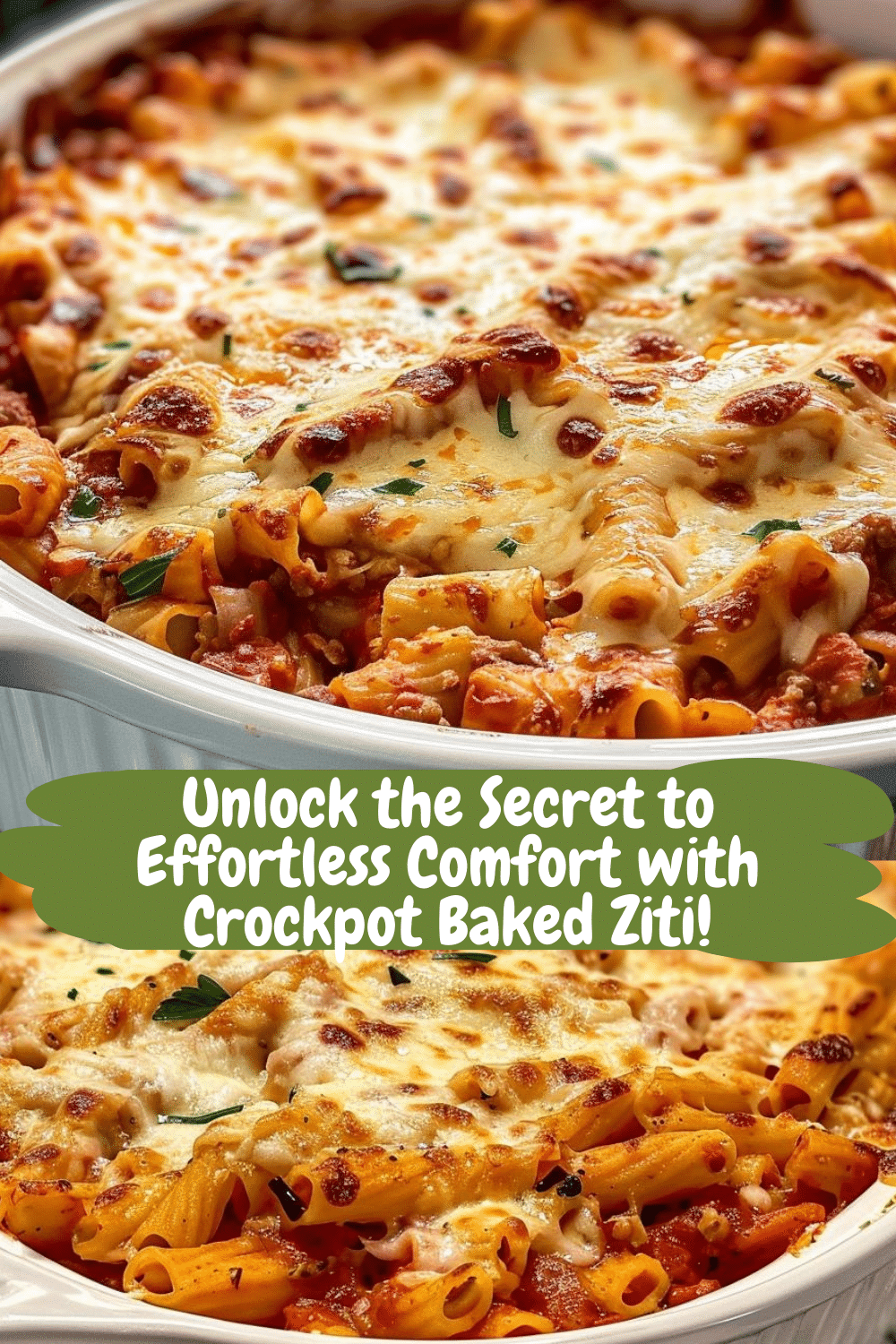 Healthy Crockpot Ziti with Beef Healthy Crockpot Baked Ziti with Ground Beef and Parmesan