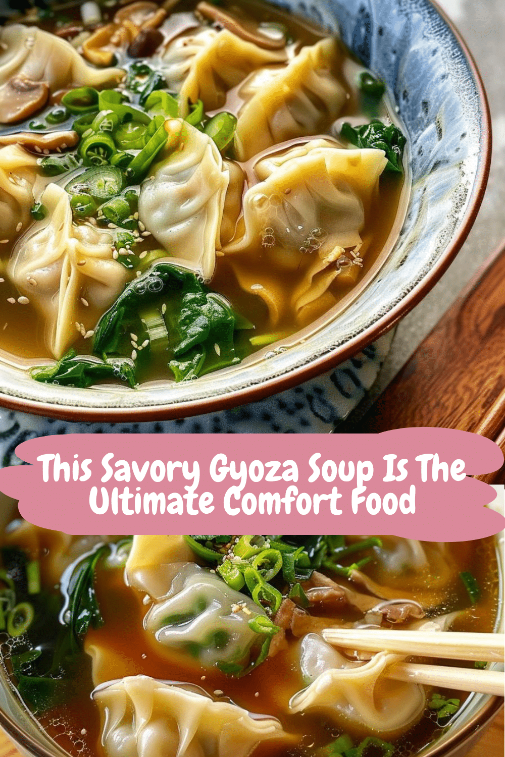 Spicy Chicken Gyoza Broth Spicy Chicken Gyoza Soup with Green Onions