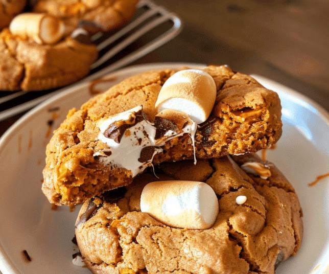 Pumpkin S'mores Cookies