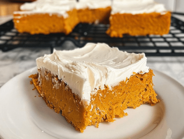 Delicious Pumpkin Bars Frosted PUMPKIN BARS