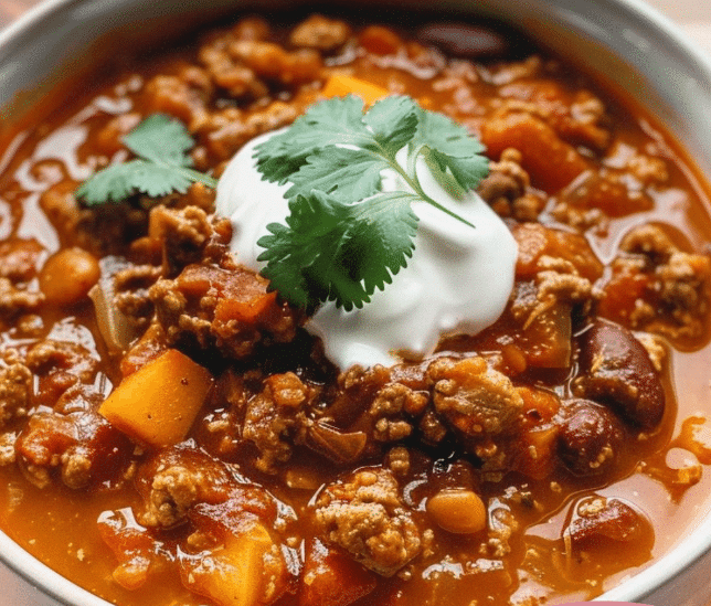 Delicious Turkey Pumpkin Chili Bowl Easy Turkey Pumpkin Chili