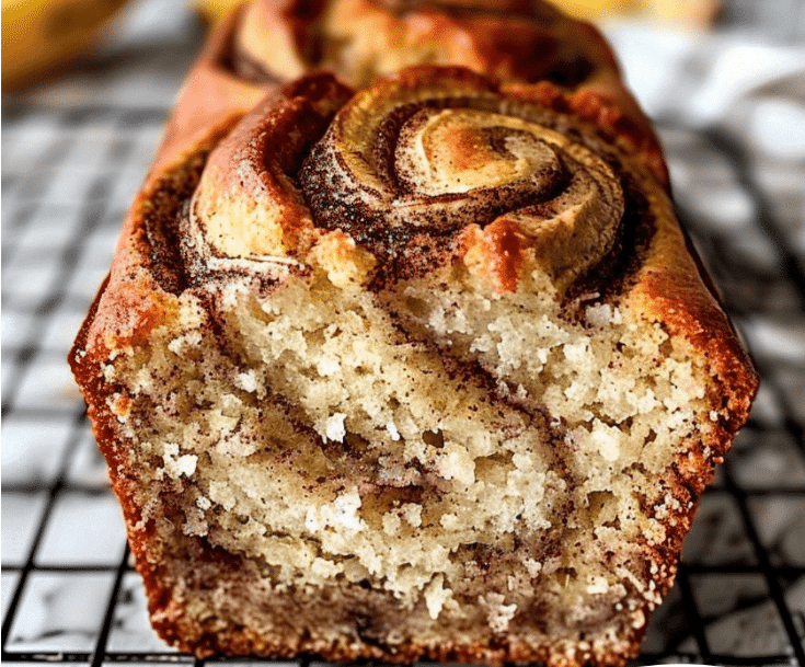 Moist Banana Bread with Cinnamon Swirl Homemade Cinnamon Swirl Banana Bread