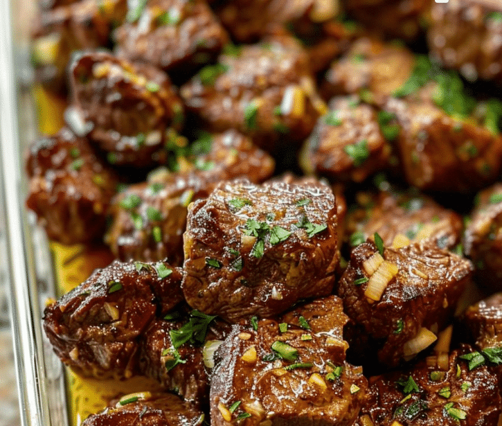 Garlic Butter Beef Bites & Potatoes High Protein Slow Cooker Garlic Butter Beef Bites