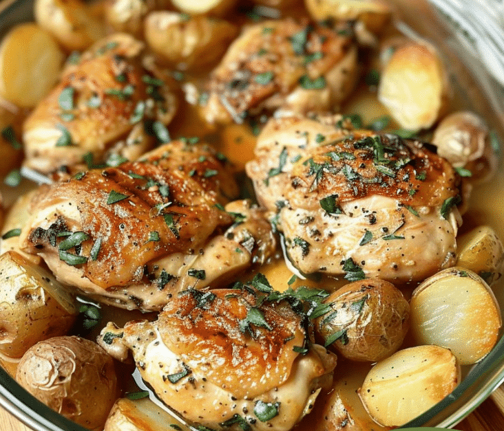 Delicious Slow Cooker Chicken Dinner Slow Cooker Parmesan Garlic Chicken and Potatoes