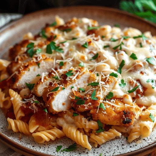 Easy Parmesan Chicken Pasta