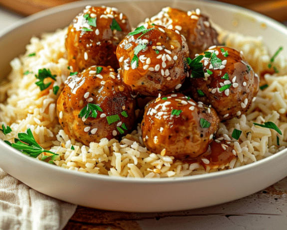 Honey Garlic Turkey Meatballs – Easy, Healthy, and Gluten-Free Dinner with Ground Turkey