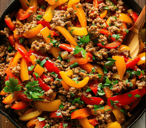 Easy Ground Turkey and Peppers Stir-Fry Recipe