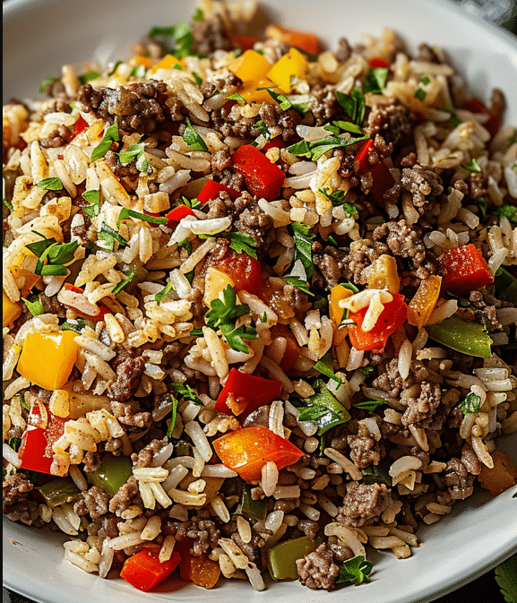 Dirty Rice with Ground Beef