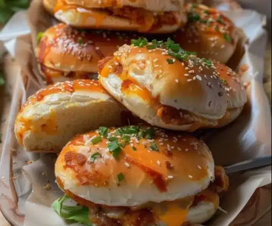 Cheesy Dynamite Chicken Buns filled with flavor and gooey cheese