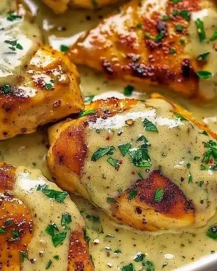 Crock Pot Ranch Chicken with herbs and spices serving suggestion