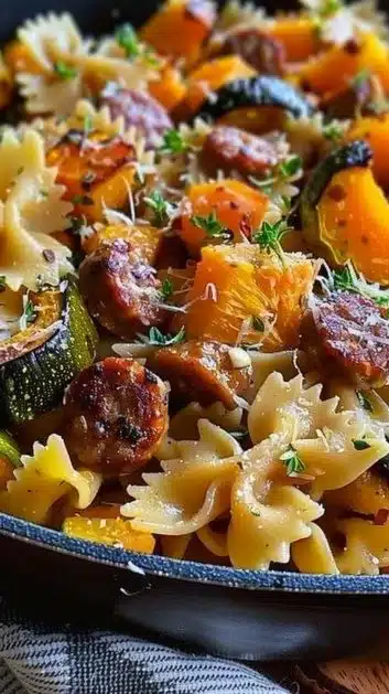 Autumn Sausage Pasta Squash