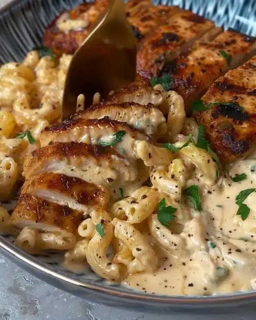 Creamy Chicken dish served with herbs and spices