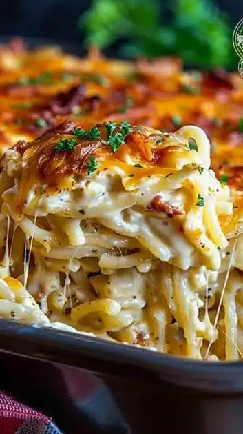 Creamy Southern Spaghetti Bake