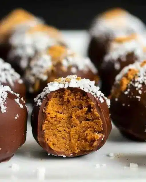 Delicious healthy pumpkin truffles made with natural ingredients