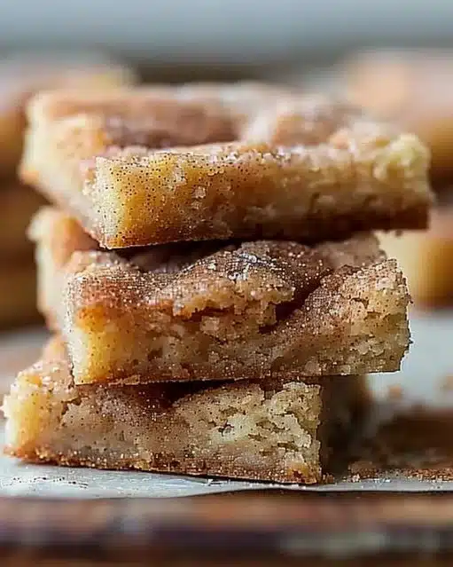 Delicious Honey Cinnamon Blondies topped with honey and cinnamon sprinkles