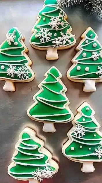 Beautifully decorated cookies with royal icing designs