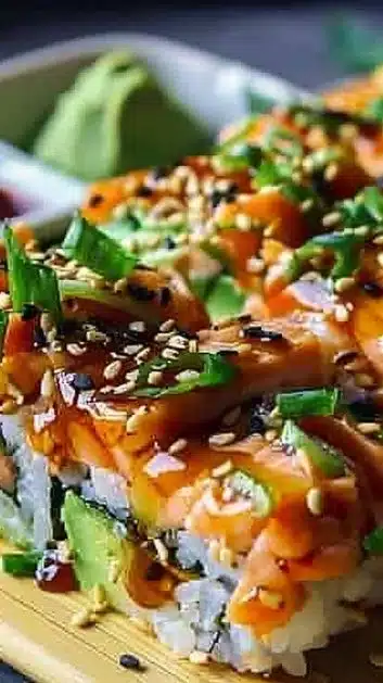 Spicy Salmon Sushi Bake