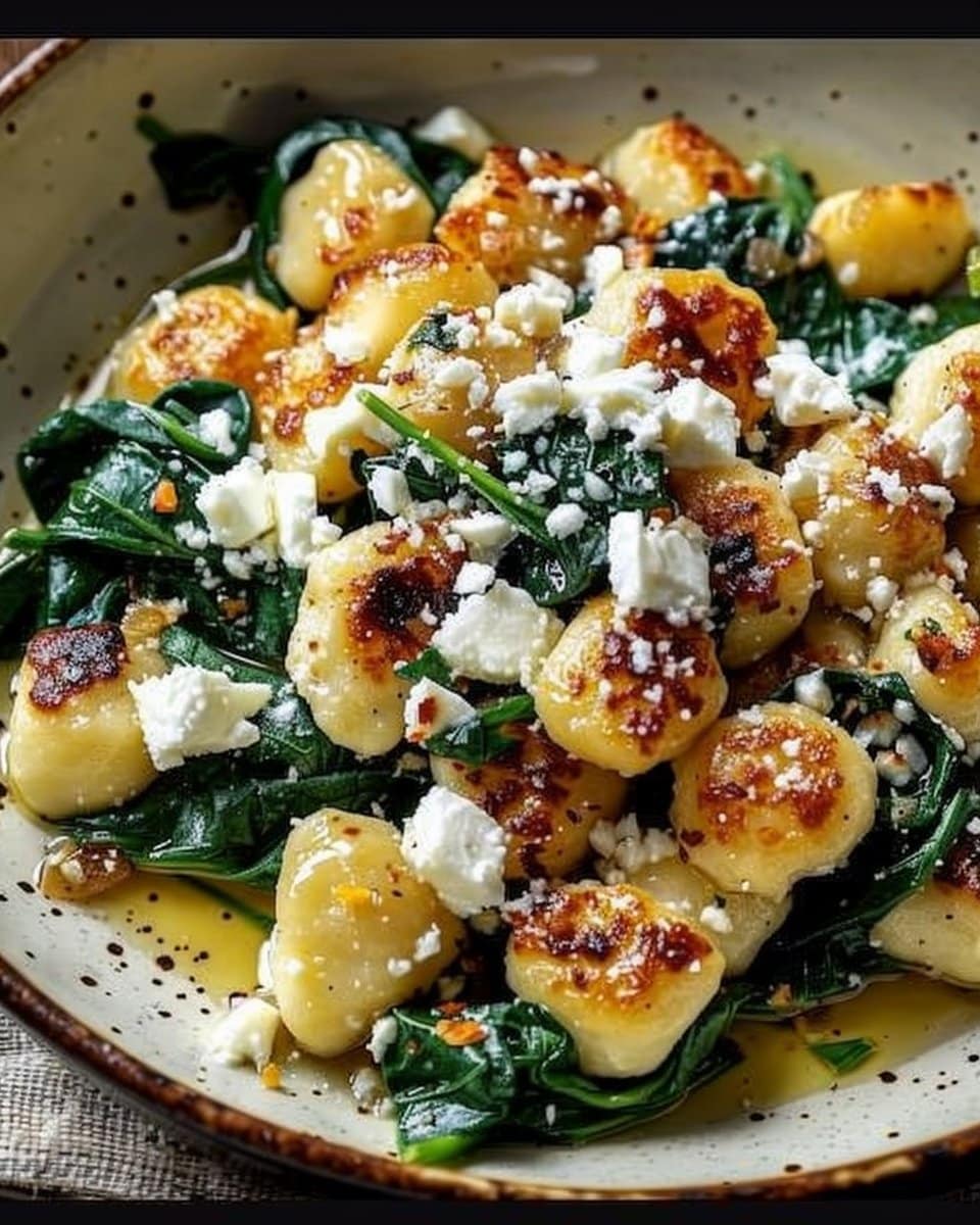 Creamy Gnocchi with Spinach and Feta