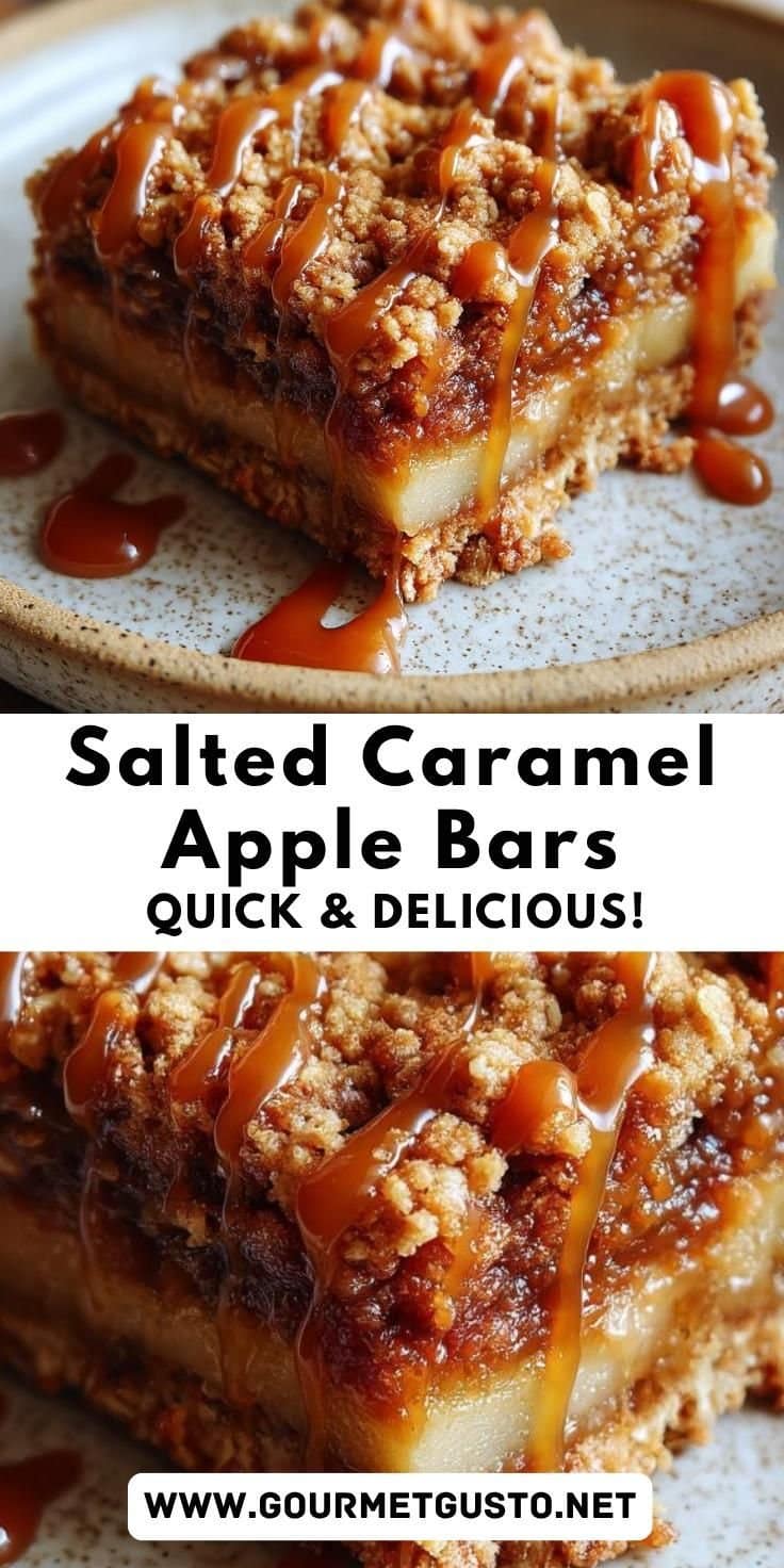 Salted Caramel Apple Crumble Bars Fall Treat: Get Addicted in 45 Minutes