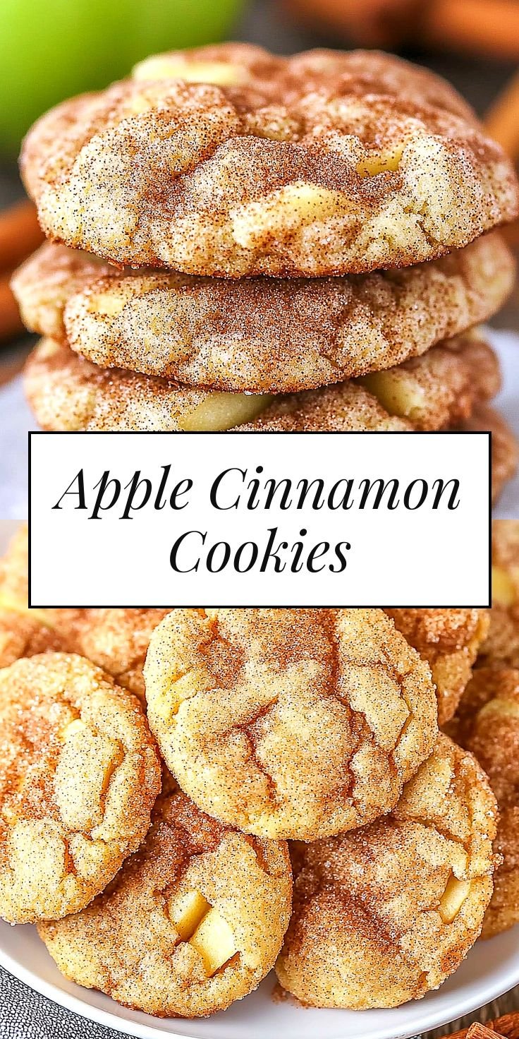 Quick Apple Cinnamon Snickerdoodle Cookies
