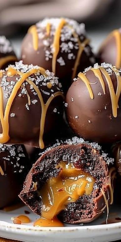 Delicious Salted Caramel Fudge Truffles