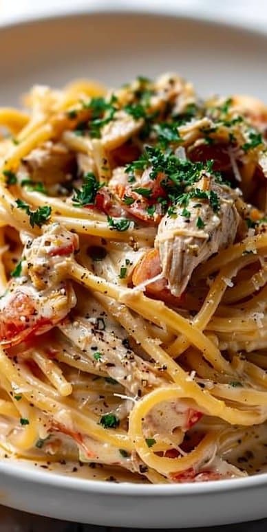 Crock Pot Cheesy Chicken Spaghetti Recipe