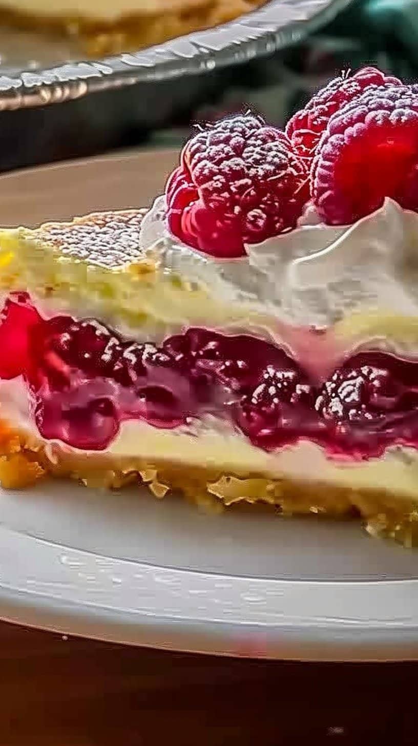 Lemon Raspberry Layered Pie: A Refreshing Dessert Recipe for Every Occasion
