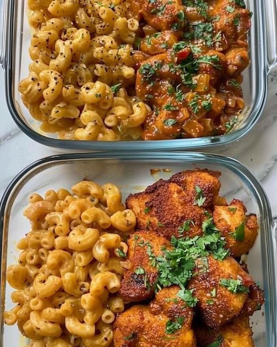 High-Protein Honey Garlic Butter Chicken with Mac & Cheese