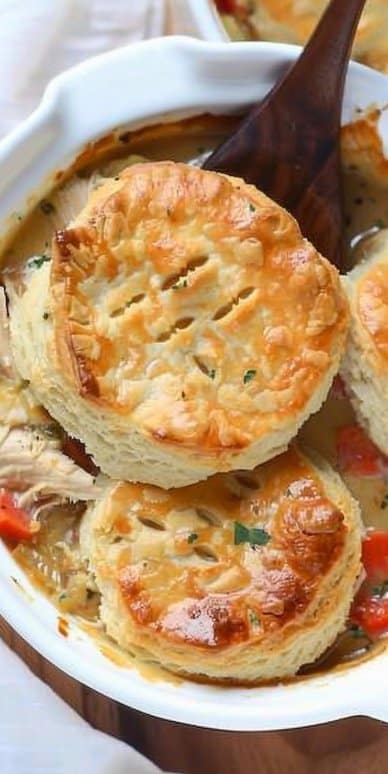 Easy Chicken Pot Pie with Biscuits
