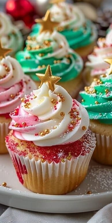 Merry & Bright Rainbow Christmas Cupcakes: A Whimsical Holiday Dessert to Light Up Your Table