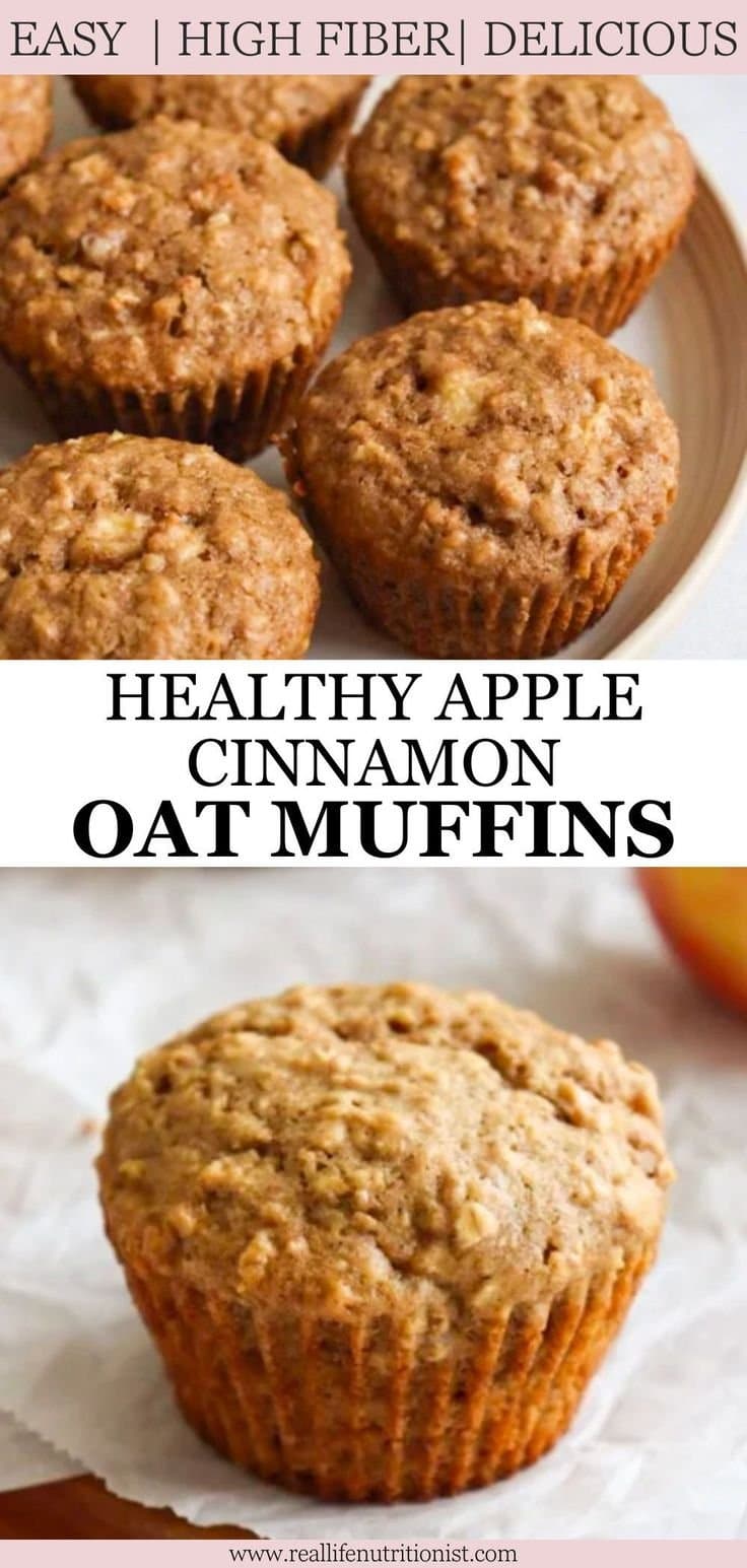 Apple Cinnamon Oat Muffins