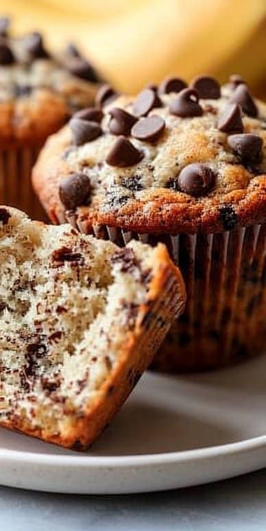 Easy Banana Chocolate Chip Muffins