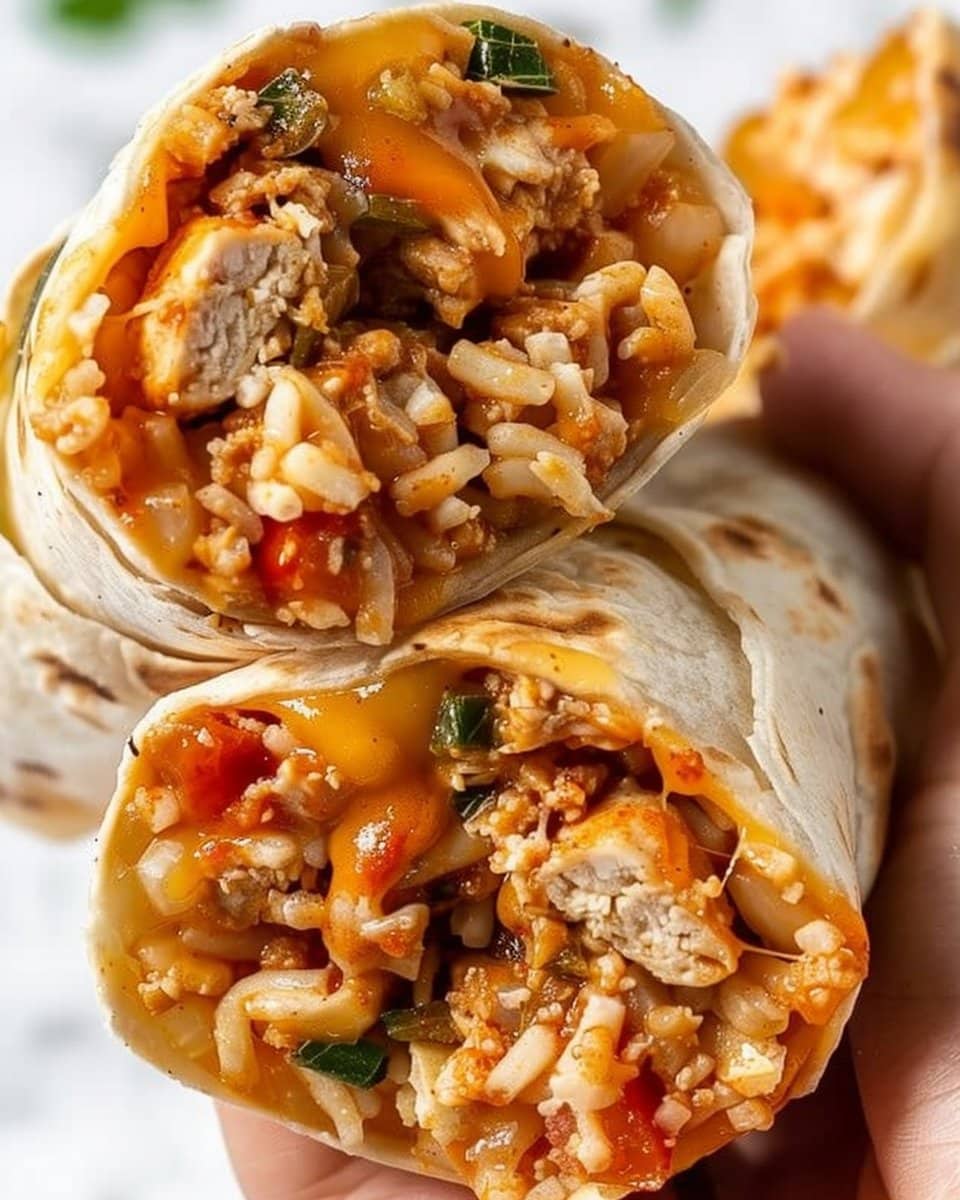 Cheesy Chicken Burritos