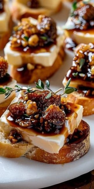 Fig & Brie Crostini – Elegant Holiday Appetizer