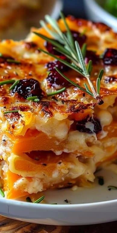 Sweet Potato & Cranberry Gratin