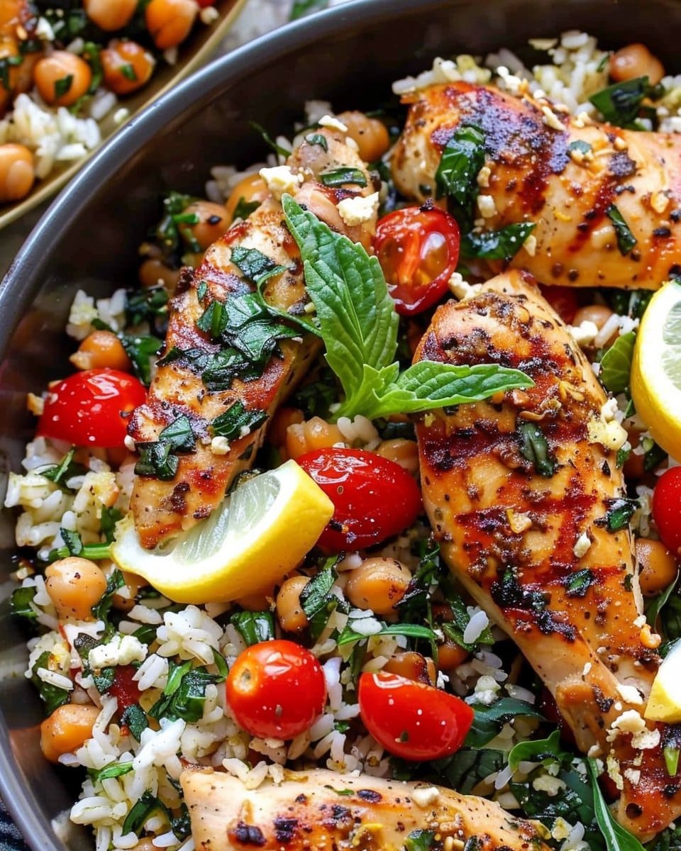 Greek Chicken with Lemon Rice