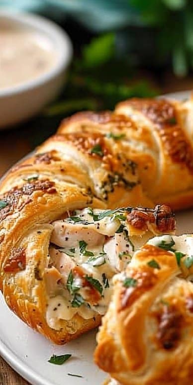 Garlic Herb Turkey Alfredo Crescent Ring: The Ultimate Comfort Food Leftover Makeover