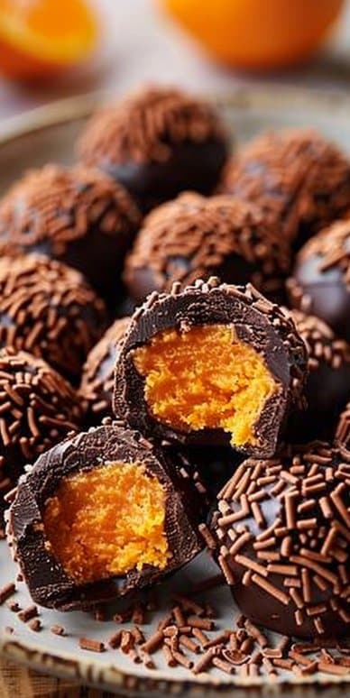 Juicy Orange Chocolate Christmas Truffles