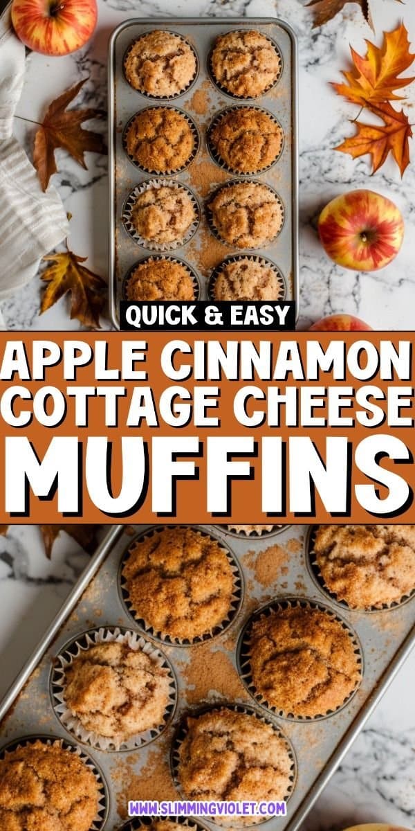Apple Cinnamon Cottage Cheese Muffins