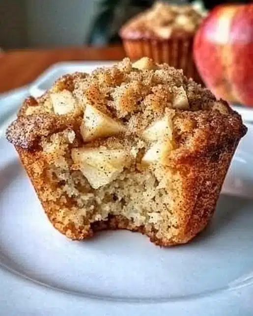 Delicious Apple Cinnamon Muffins made with Greek yogurt, perfect guilt-free treat.