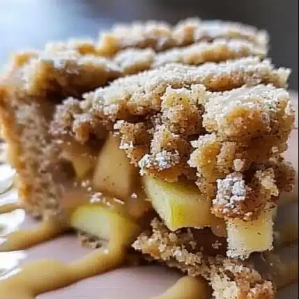 Delicious Apple Crumb Cake with a buttery topping and fresh apples