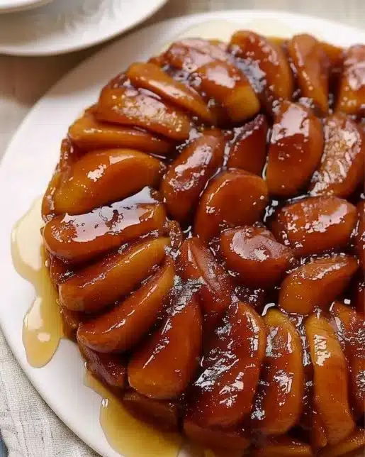 Delicious Apple Tarte Tatin with caramelized apples and golden pastry
