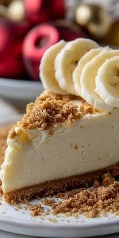 Delicious banana cream cheesecake dessert that melts in your mouth